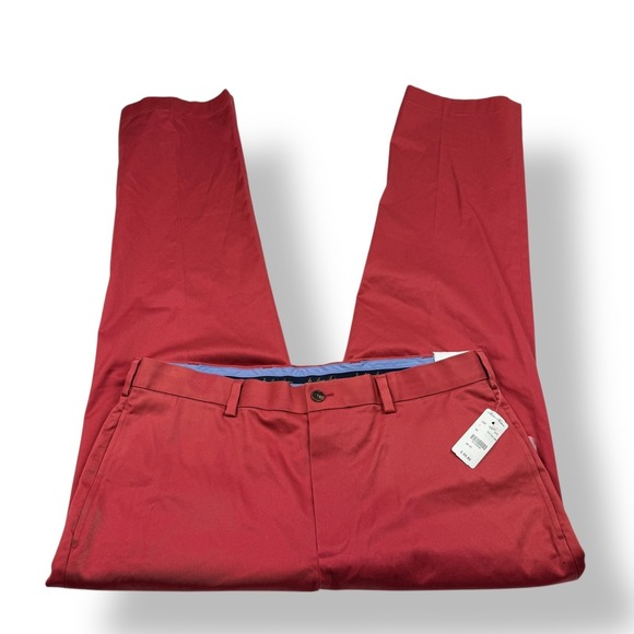 Brooks Brothers Clark Advantage Chino Wrinkle Free Stretch Red Mens Pants 36x30-